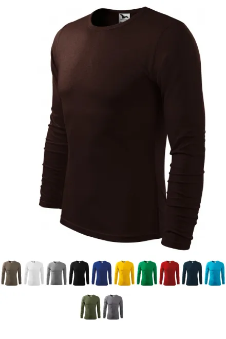 T-shirt à manches longues pour hommes, café