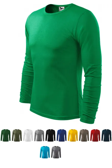 T-shirt à manches longues pour hommes, herbe verte