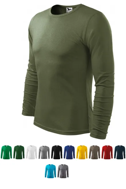 T-shirt à manches longues pour hommes, khaki