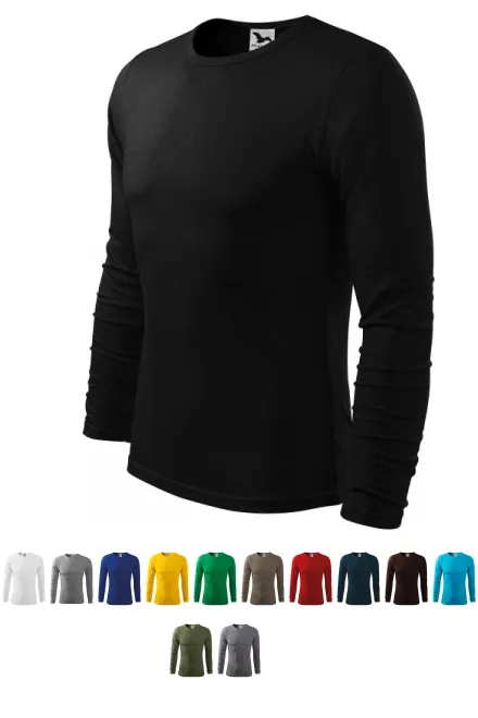 T-shirt à manches longues pour hommes, noir