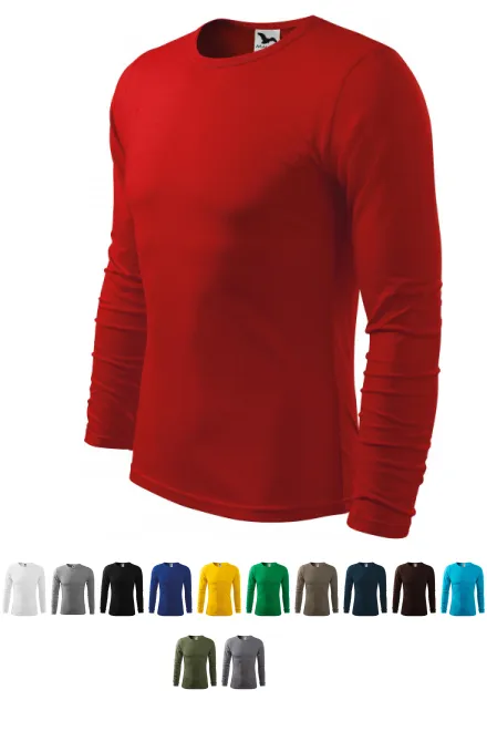 T-shirt à manches longues pour hommes, rouge