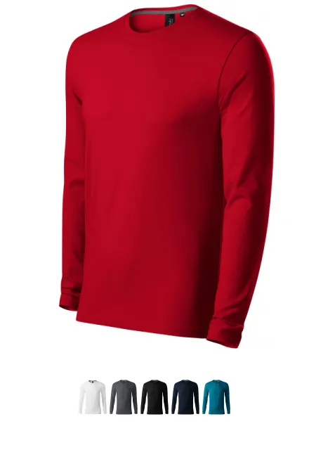 T-shirt ajusté à manches longues pour hommes, formula red