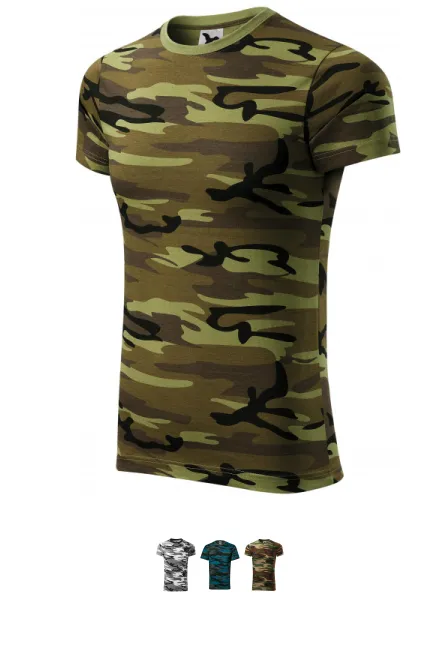 T-shirt camouflage, camouflage vert
