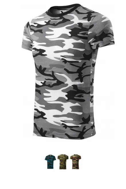 T-shirt camouflage, gris camouflage