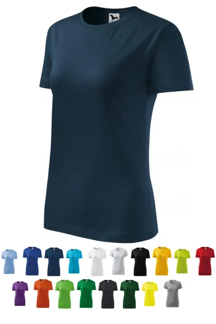 T-shirt classique pour femme, bleu foncé
