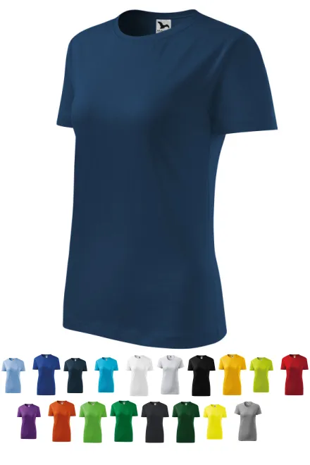 T-shirt classique pour femme, bleu nuit