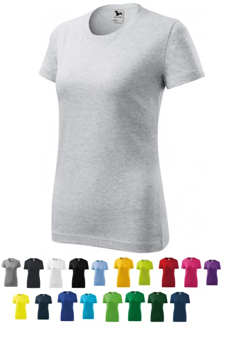 T-shirt classique pour femme, marbre gris clair