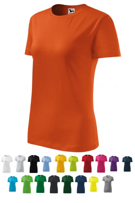 T-shirt classique pour femme, orange