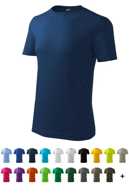 T-shirt classique pour hommes, bleu nuit