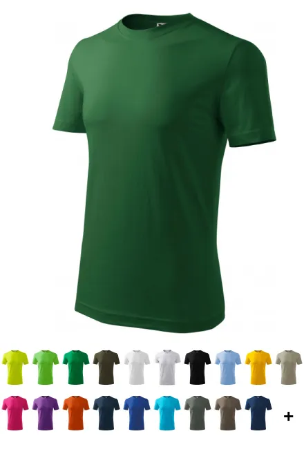 T-shirt classique pour hommes, bouteille verte