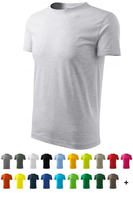 T-shirt classique pour hommes, marbre gris clair