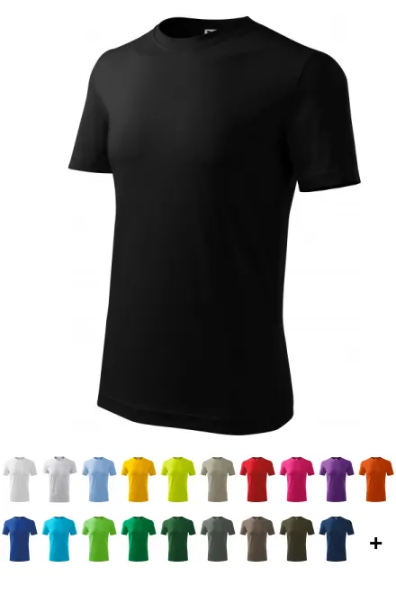 T-shirt classique pour hommes, noir