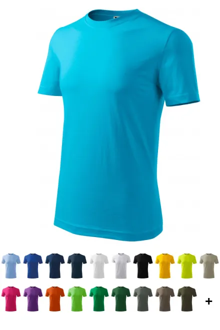 T-shirt classique pour hommes, turquoise