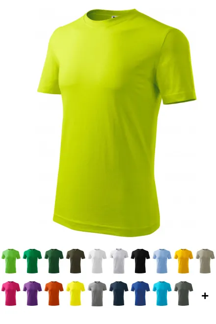 T-shirt classique pour hommes, vert citron