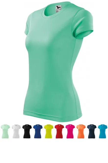 T-shirt de sport femme, menthe