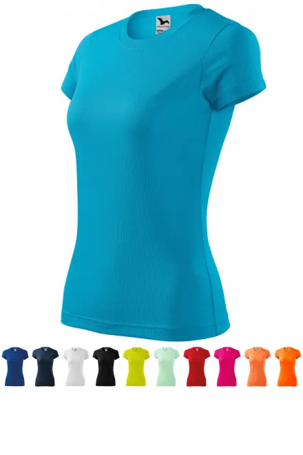 T-shirt de sport femme, turquoise