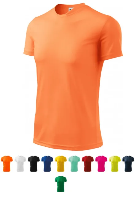 T-shirt de sport pour enfants, néon mandarin