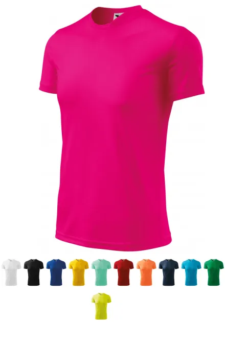 T-shirt de sport pour enfants, rose néon
