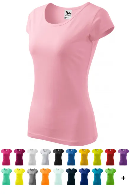 T-shirt femme à manches très courtes, rose