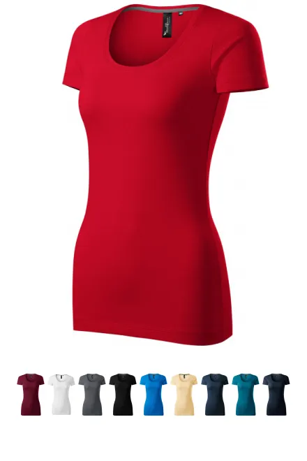 T-shirt femme avec coutures décoratives, formula red