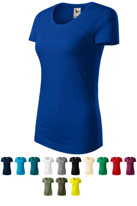 T-shirt femme en coton bio, bleu royal