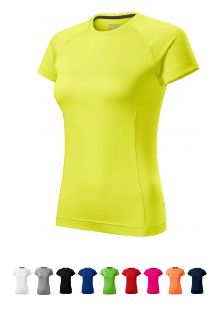 T-shirt femme pour le sport, jaune fluo
