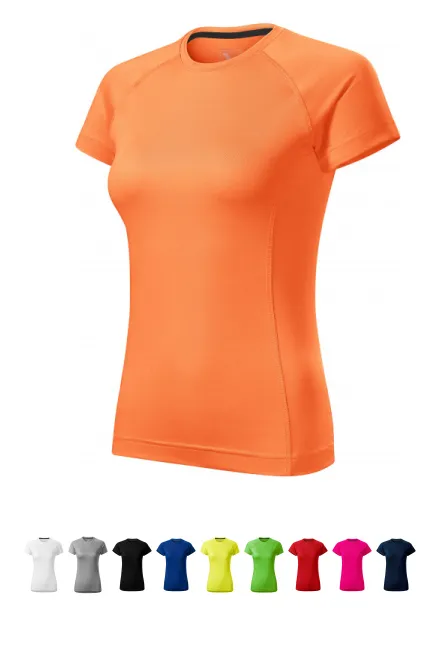 T-shirt femme pour le sport, néon mandarin
