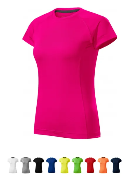 T-shirt femme pour le sport, rose néon