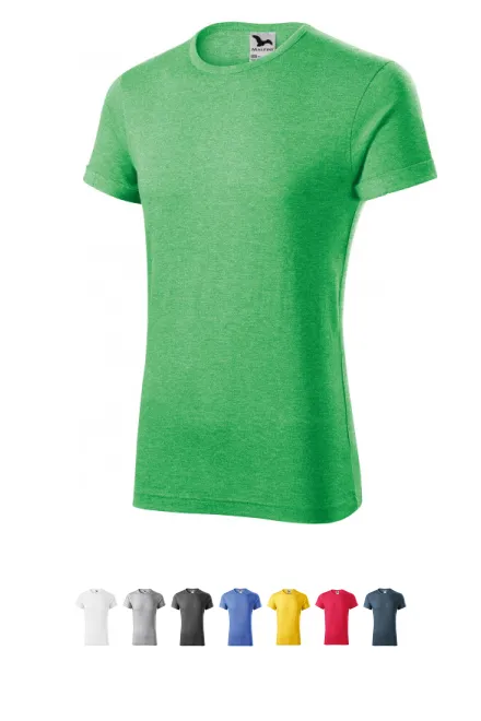 T-shirt homme à manches retroussées, marbre vert