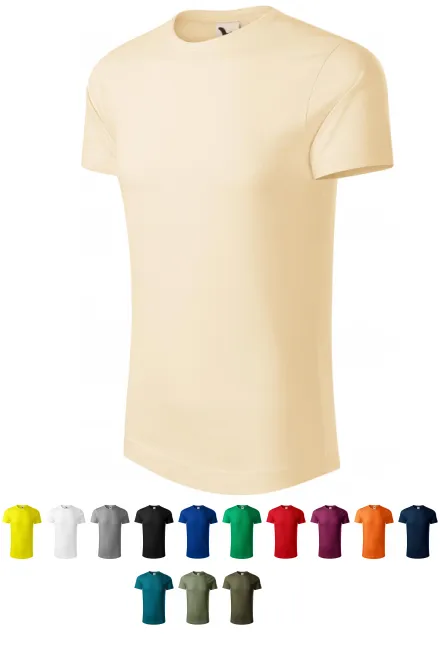 T-shirt homme en coton bio, amande