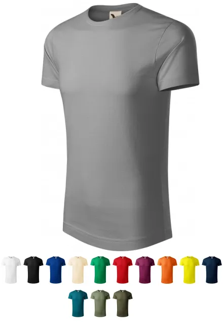 T-shirt homme en coton bio, argent clair