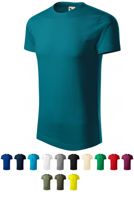 T-shirt homme en coton bio, petrol blue