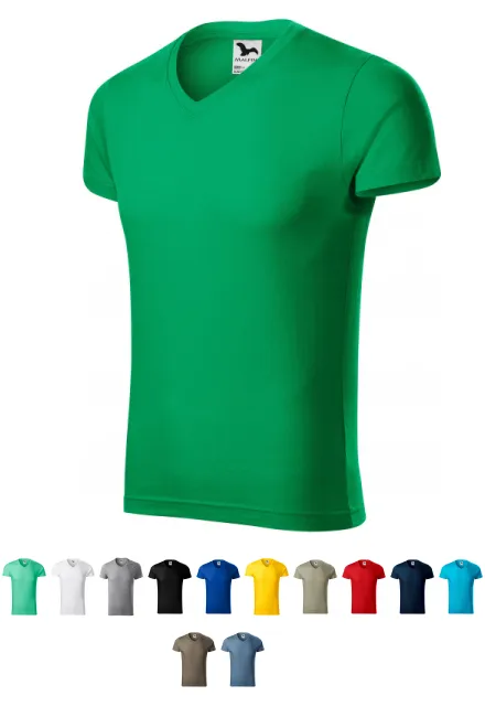 T-shirt moulant homme, herbe verte