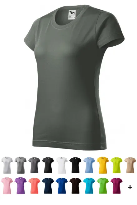 T-shirt simple femme, ardoise sombre