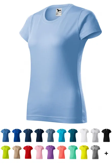 T-shirt simple femme, bleu ciel