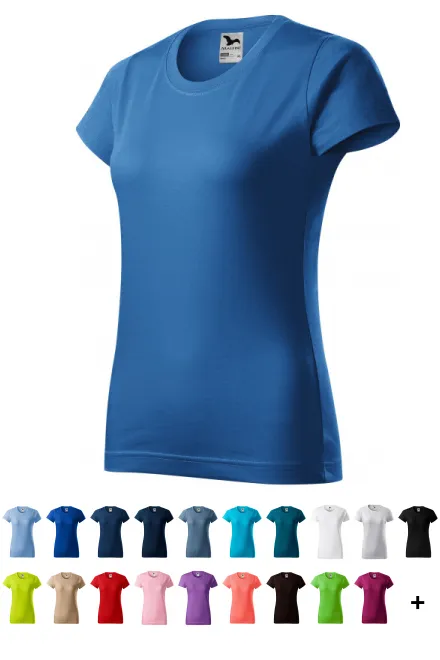 T-shirt simple femme, bleu clair