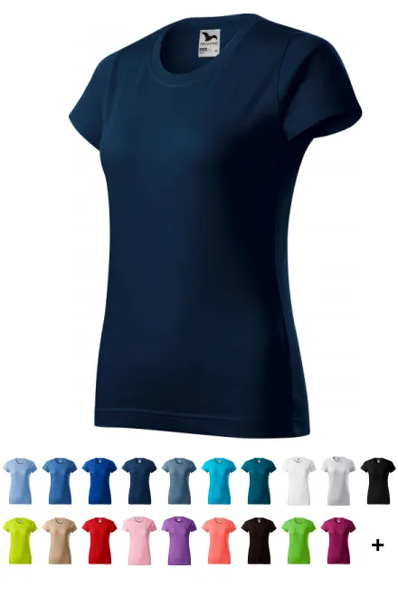 T-shirt simple femme, bleu foncé