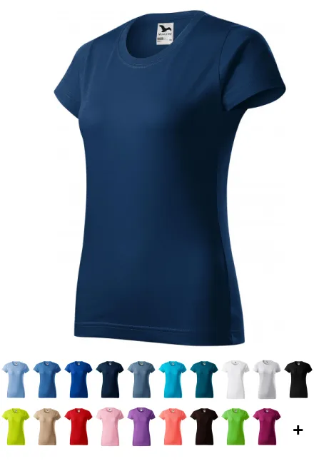 T-shirt simple femme, bleu nuit