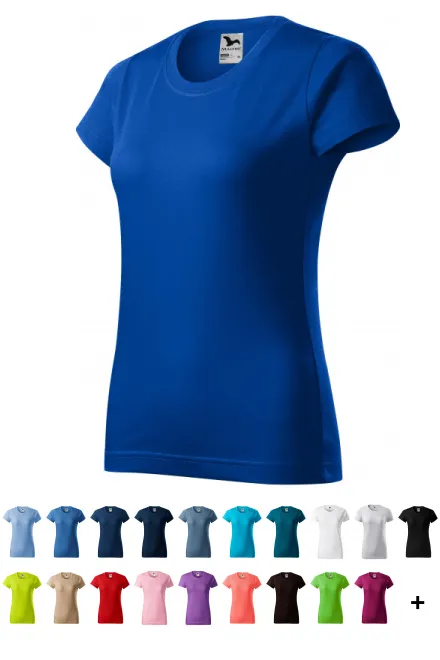 T-shirt simple femme, bleu royal
