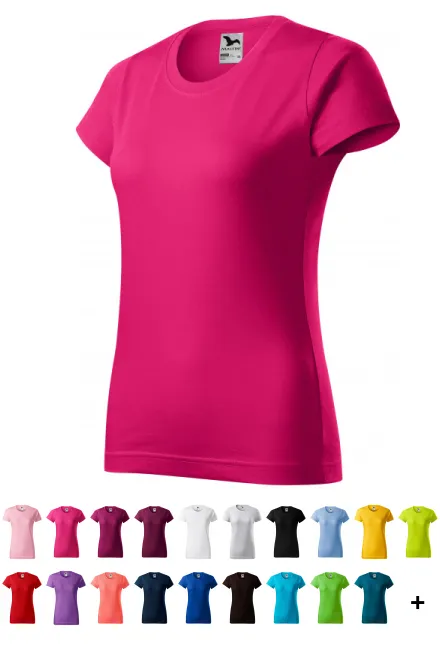 T-shirt simple femme, framboise