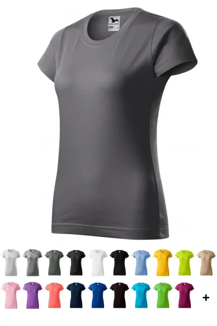 T-shirt simple femme, gris acier