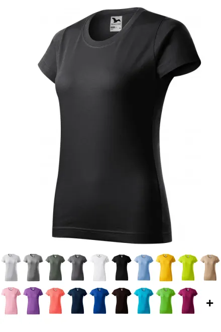 T-shirt simple femme, gris ébène