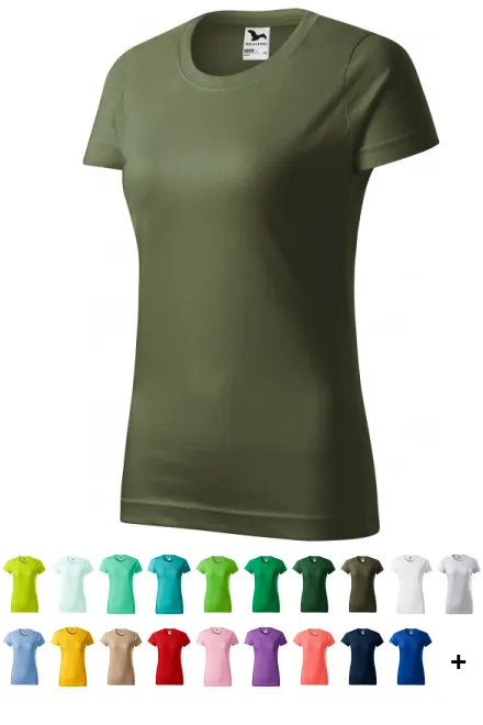 T-shirt simple femme, khaki