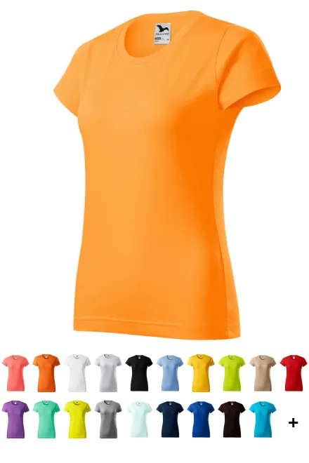 T-shirt simple femme, mandarine