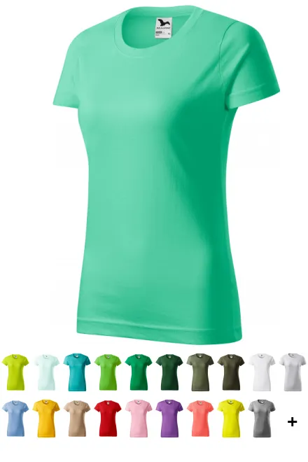 T-shirt simple femme, menthe