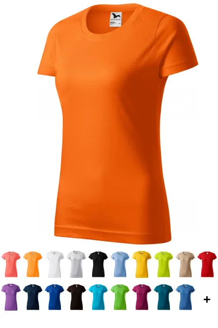 T-shirt simple femme, orange