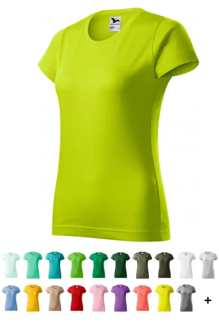 T-shirt simple femme, vert citron