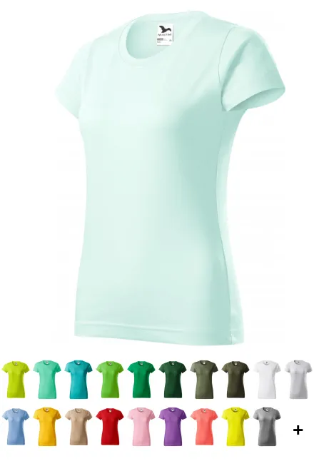 T-shirt simple femme, vert glace