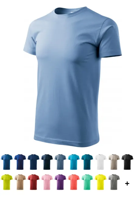 T-shirt simple homme, bleu ciel