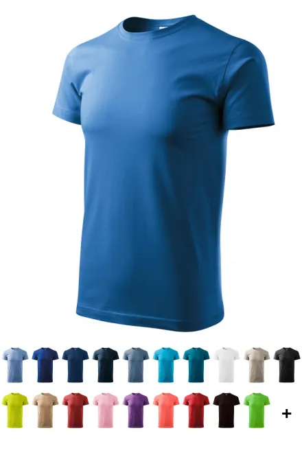 T-shirt simple homme, bleu clair
